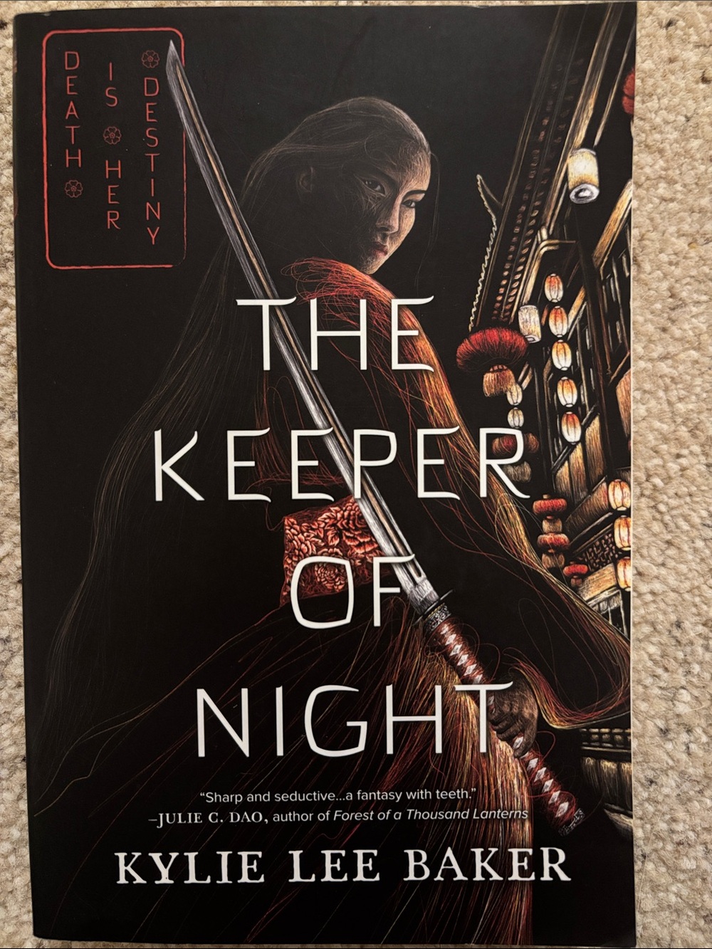 The Keeper of Night by Kylie Lee Baker - Black & Red Cover